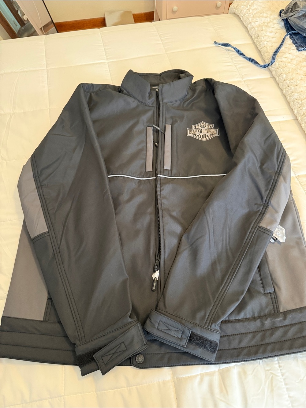Harley-Davidson Men's Black and Gray Performance Softshell Jacket